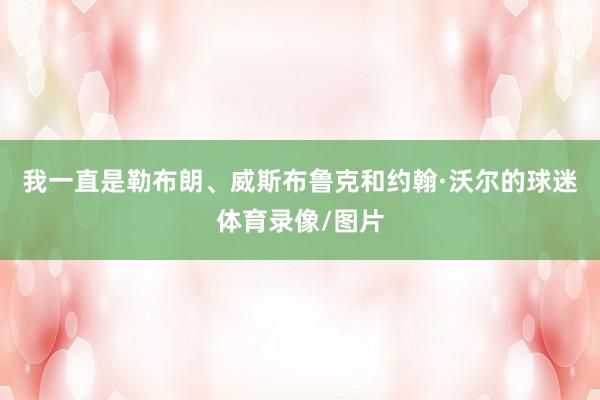 我一直是勒布朗、威斯布鲁克和约翰·沃尔的球迷体育录像/图片