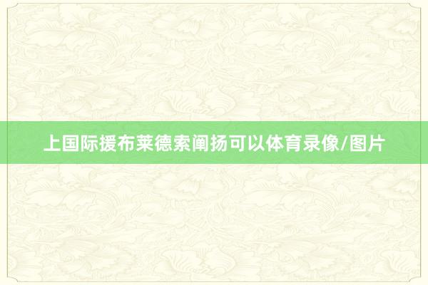 上国际援布莱德索阐扬可以体育录像/图片