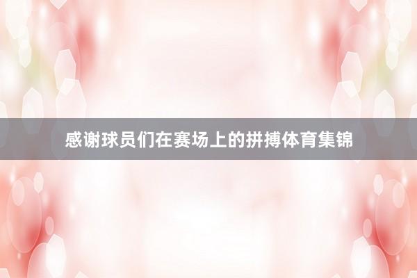 感谢球员们在赛场上的拼搏体育集锦