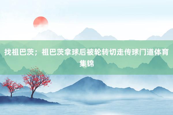 找祖巴茨；祖巴茨拿球后被轮转切走传球门道体育集锦