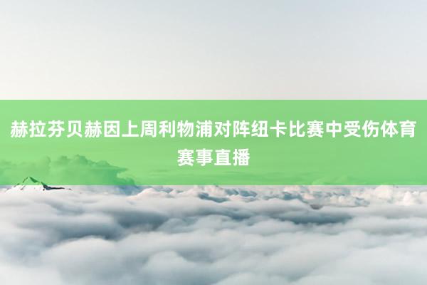 赫拉芬贝赫因上周利物浦对阵纽卡比赛中受伤体育赛事直播