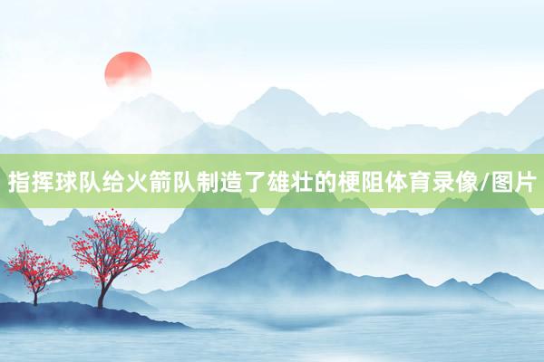 指挥球队给火箭队制造了雄壮的梗阻体育录像/图片