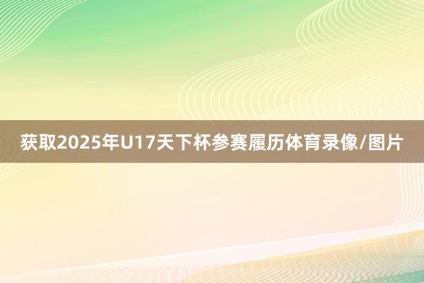 获取2025年U17天下杯参赛履历体育录像/图片