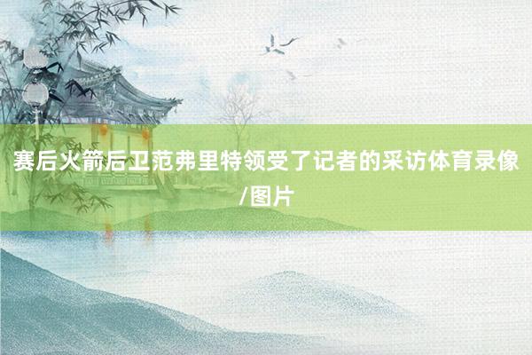 赛后火箭后卫范弗里特领受了记者的采访体育录像/图片