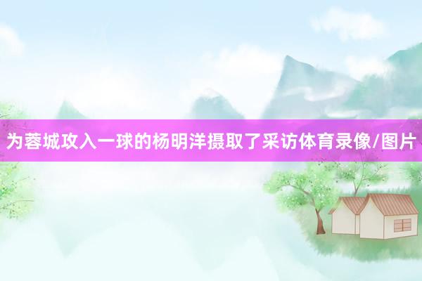 为蓉城攻入一球的杨明洋摄取了采访体育录像/图片