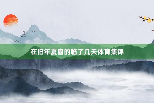在旧年夏窗的临了几天体育集锦