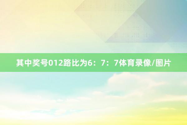 其中奖号012路比为6：7：7体育录像/图片