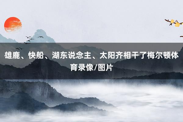 雄鹿、快船、湖东说念主、太阳齐相干了梅尔顿体育录像/图片