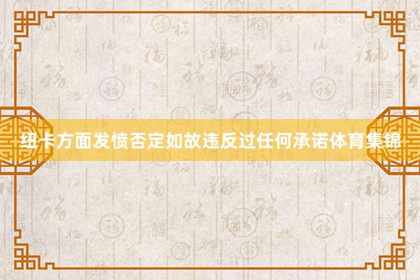 纽卡方面发愤否定如故违反过任何承诺体育集锦
