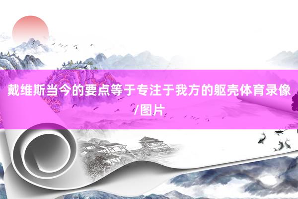 戴维斯当今的要点等于专注于我方的躯壳体育录像/图片