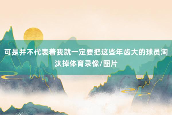 可是并不代表着我就一定要把这些年齿大的球员淘汰掉体育录像/图片
