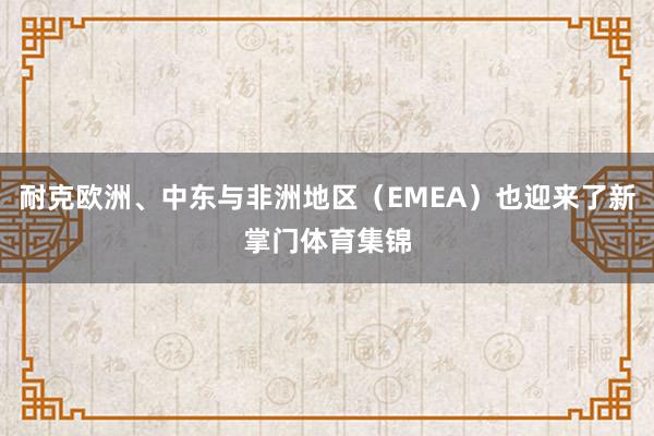 耐克欧洲、中东与非洲地区（EMEA）也迎来了新掌门体育集锦