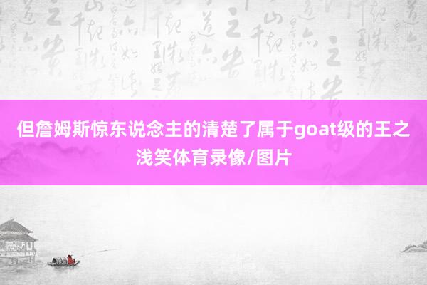 但詹姆斯惊东说念主的清楚了属于goat级的王之浅笑体育录像/图片