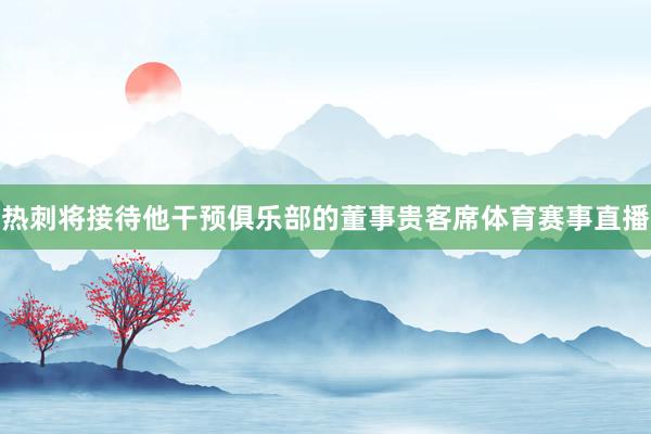 热刺将接待他干预俱乐部的董事贵客席体育赛事直播