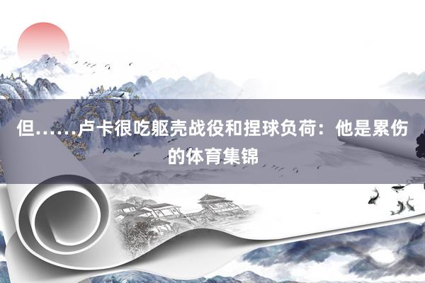 但……卢卡很吃躯壳战役和捏球负荷：他是累伤的体育集锦