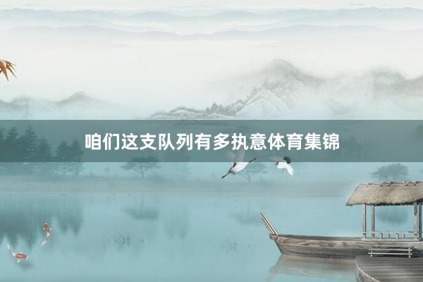 咱们这支队列有多执意体育集锦