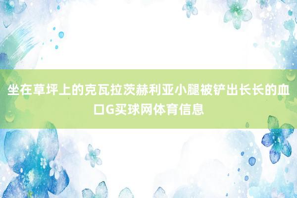 坐在草坪上的克瓦拉茨赫利亚小腿被铲出长长的血口G买球网体育信息